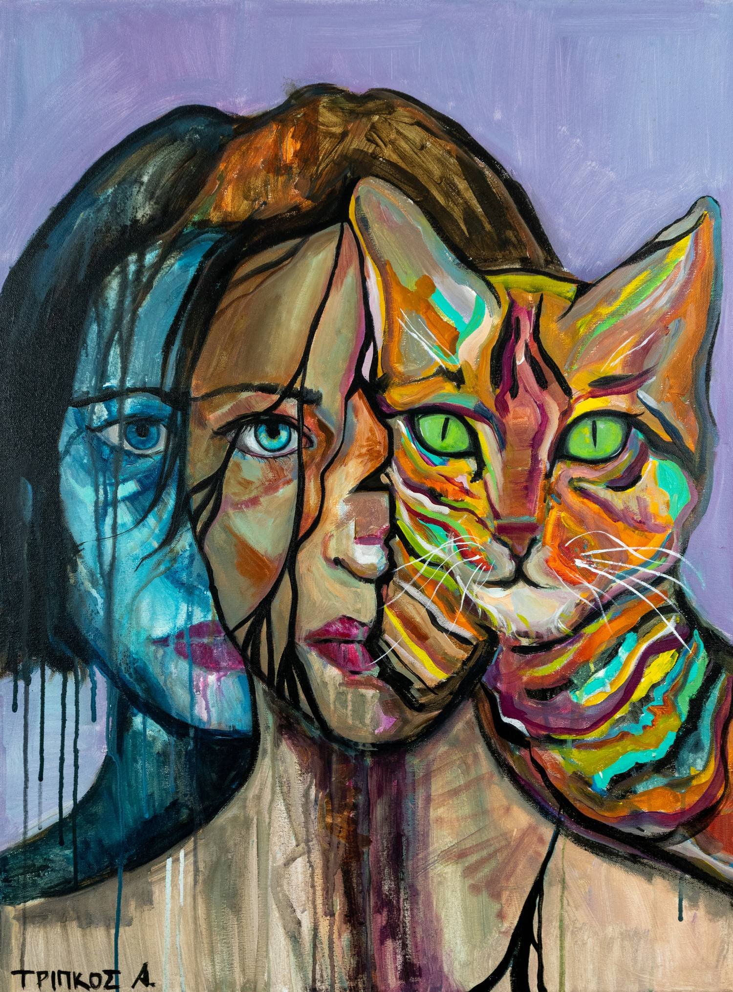 Oil and ink on canvas, 40cm x 50cm