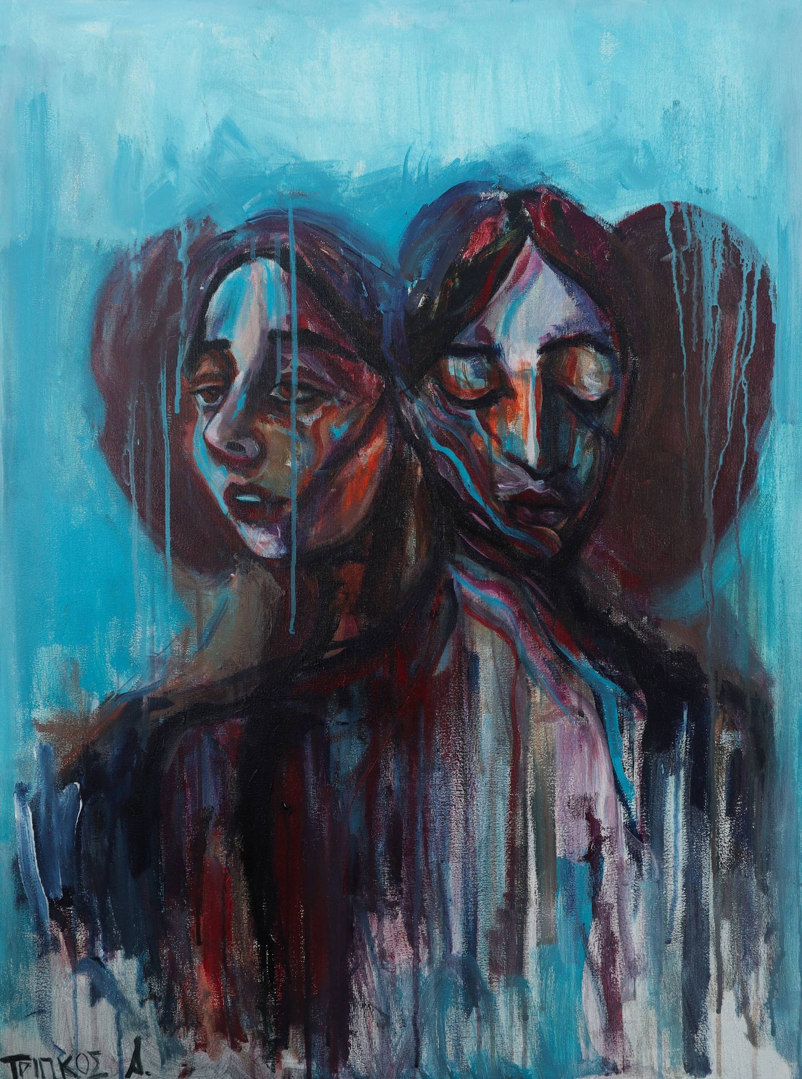 Oil and ink on canvas, 40cm x 50cm