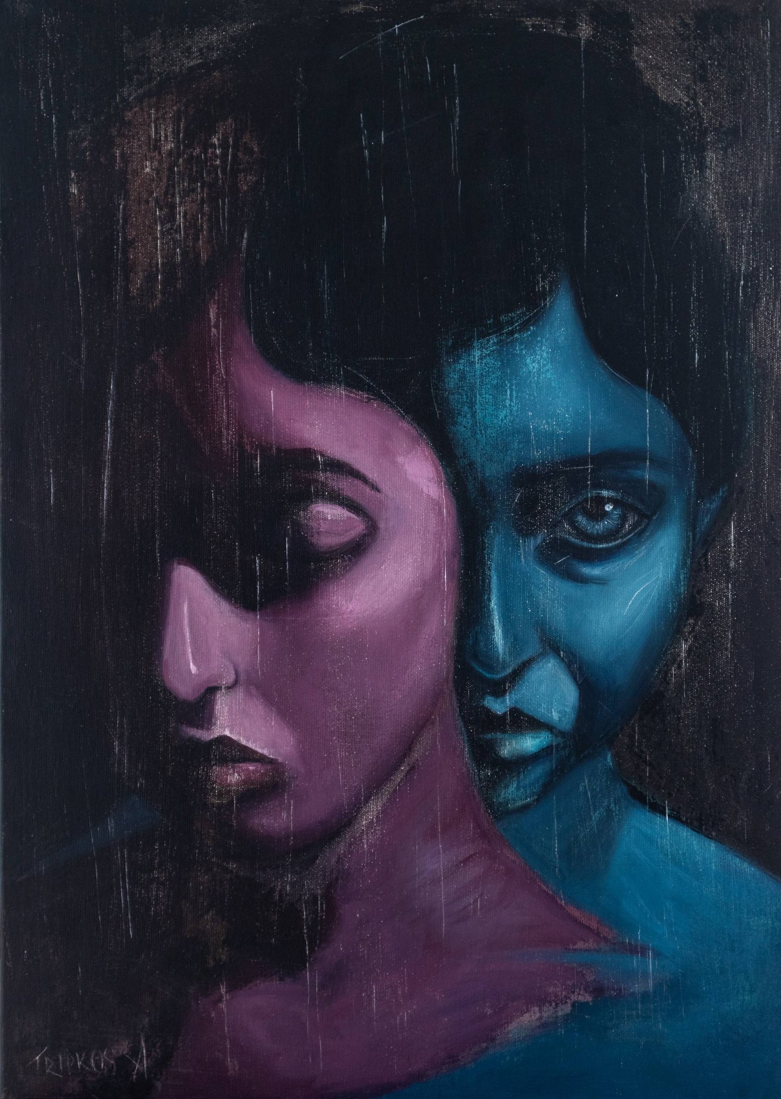 Oil and ink on canvas, 40cm x 50cm